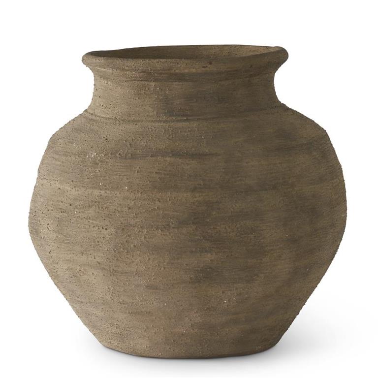 Tan Textured Terracotta Pot