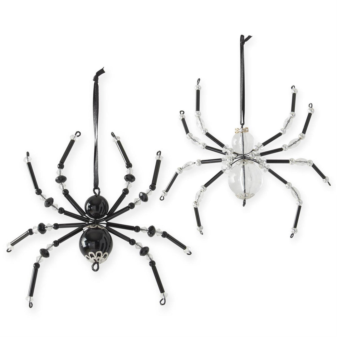 Black Beaded Spider Ornaments