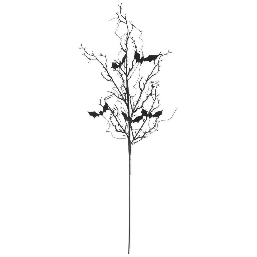 Black w/Purple Glitter Twig & Bat Spray