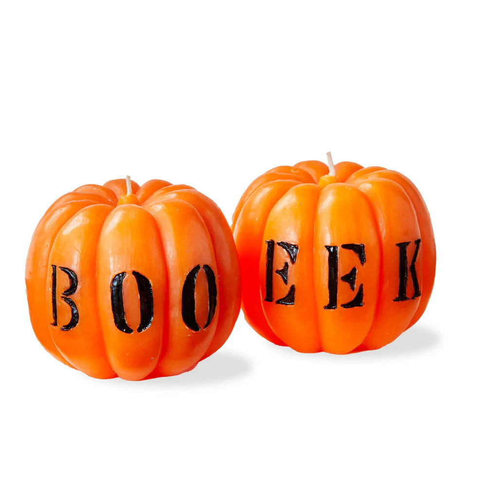 Boo Eek Pumpkin Candle Set Of 2