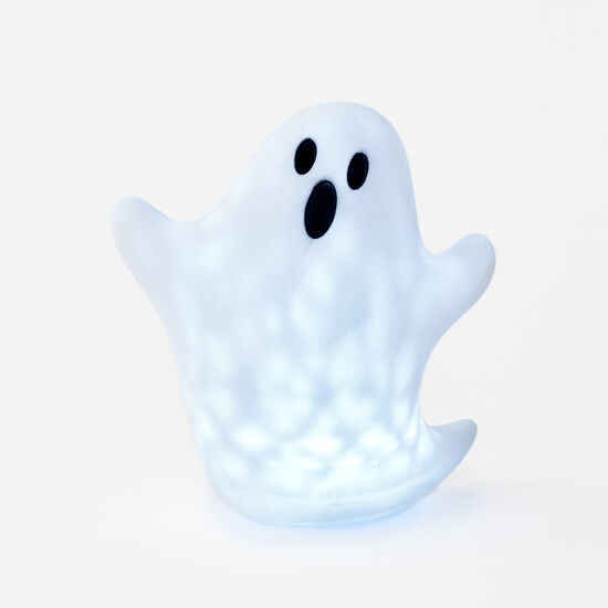 Flocked Ghost w/Revolving Lights and Adaptor