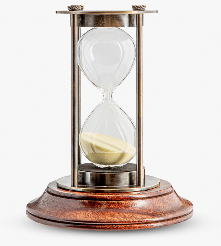 Bronzed 30 Minute Hourglass