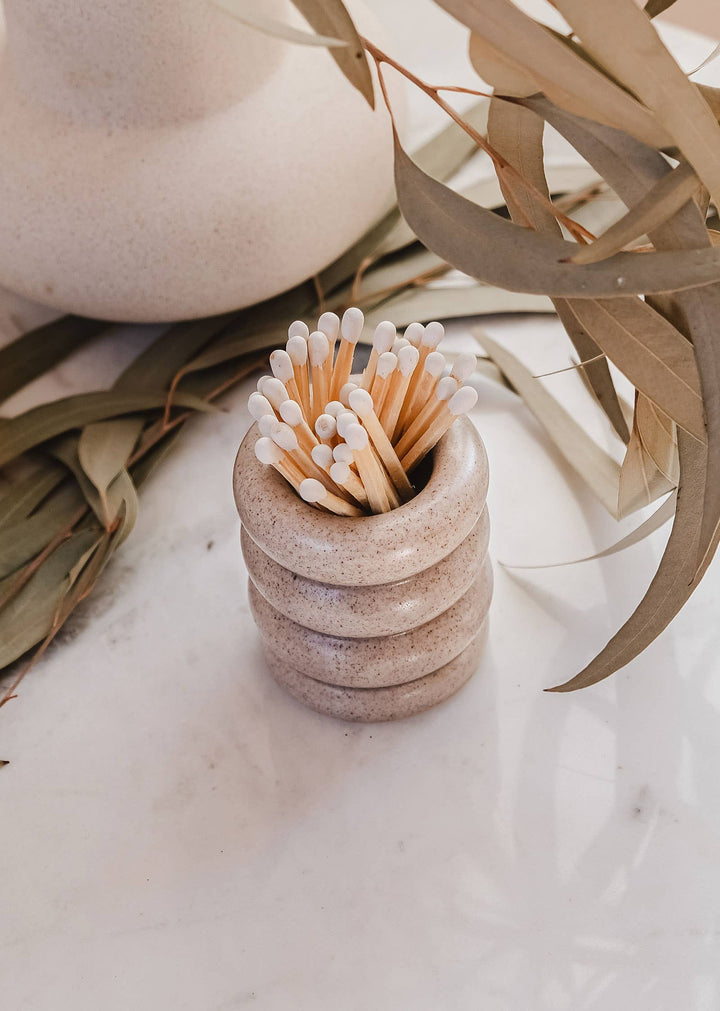 Ceramic match pot