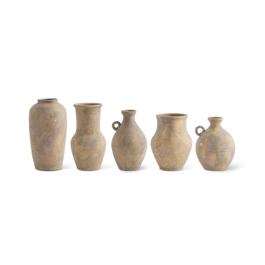 Brown & Green Terracotta Ceramic Vases