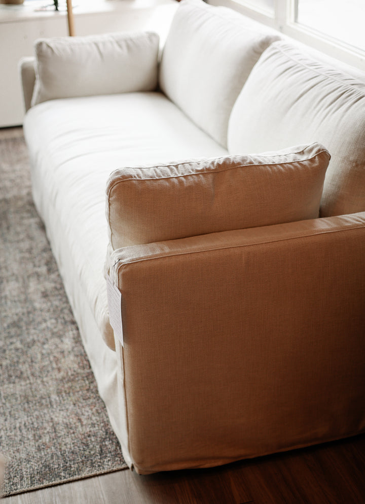 Sylvie Slipcover Bench Sofa - Showroom Model