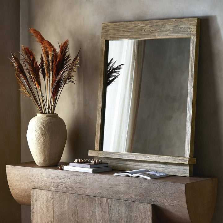 Ledge Wall Mirror - Distressed Light Pine - Showroom Model