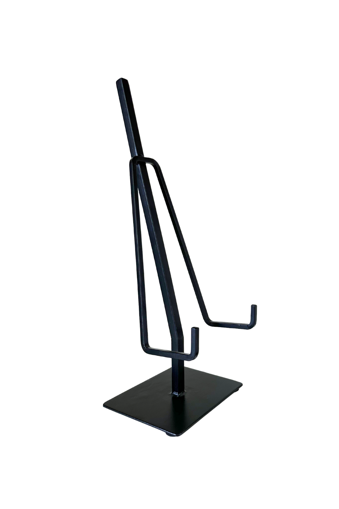 Dual Arm Black Iron Picture Easel Stand