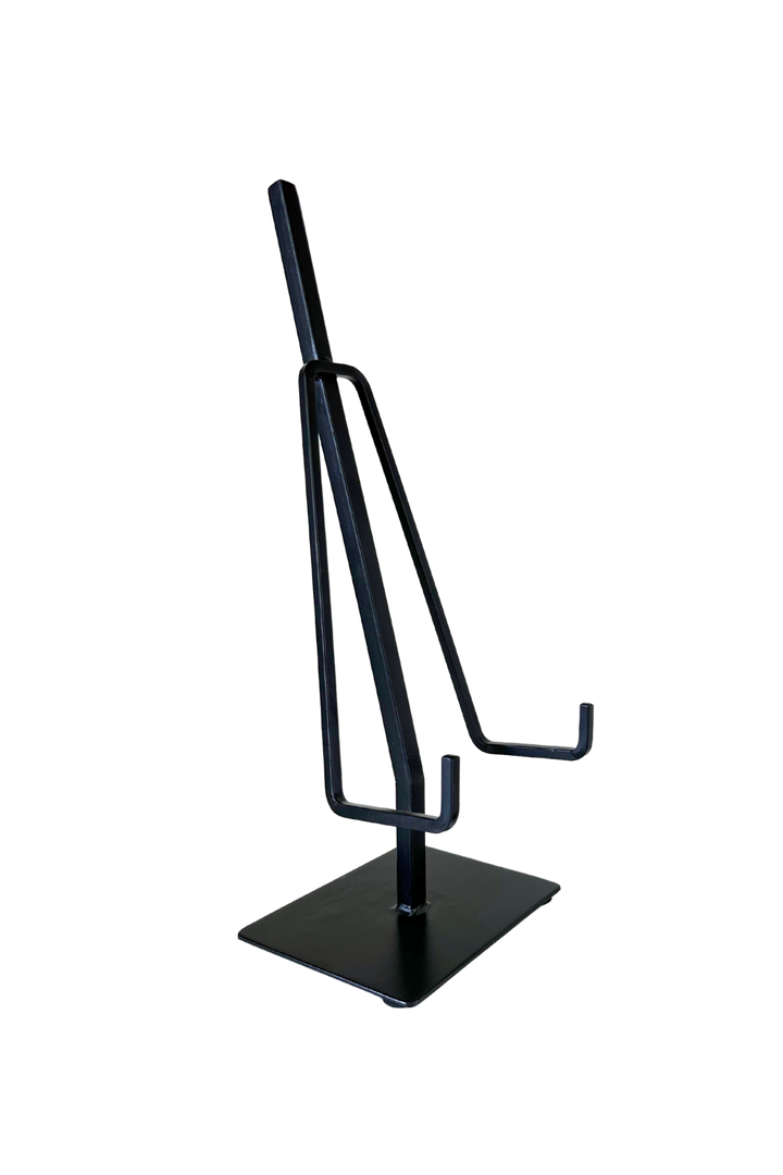 Dual Arm Black Iron Picture Easel Stand