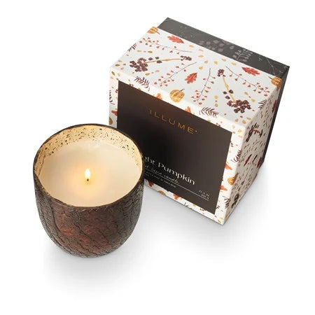 Midnight Pumpkin Large Boxed Crackle Glass Candle
