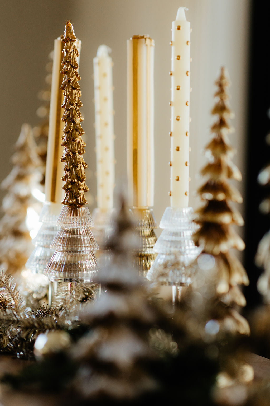 Unscented Package Shaped Taper Candles in Box, Cream & Gold, Set of 2 (Copy)