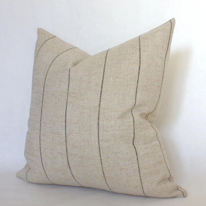 Cream w/Grey Striped Pillow