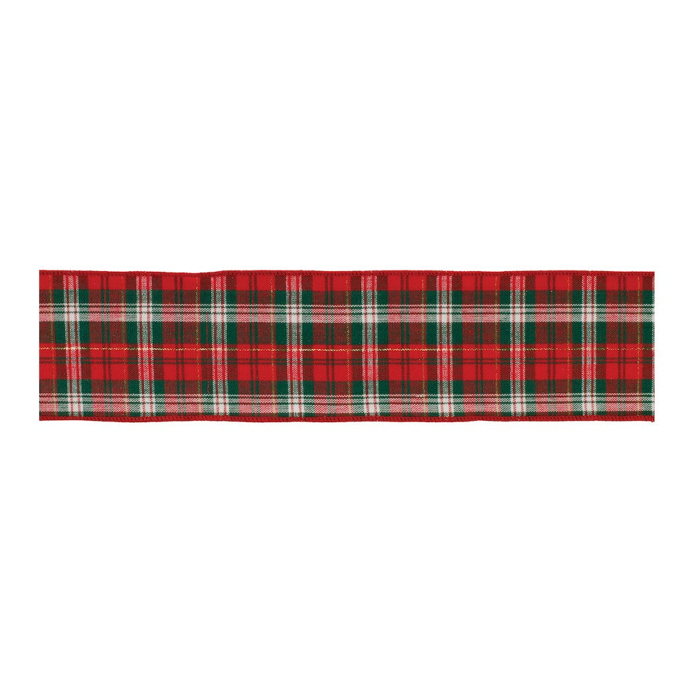 Plaid Wired Cotton Ribbon