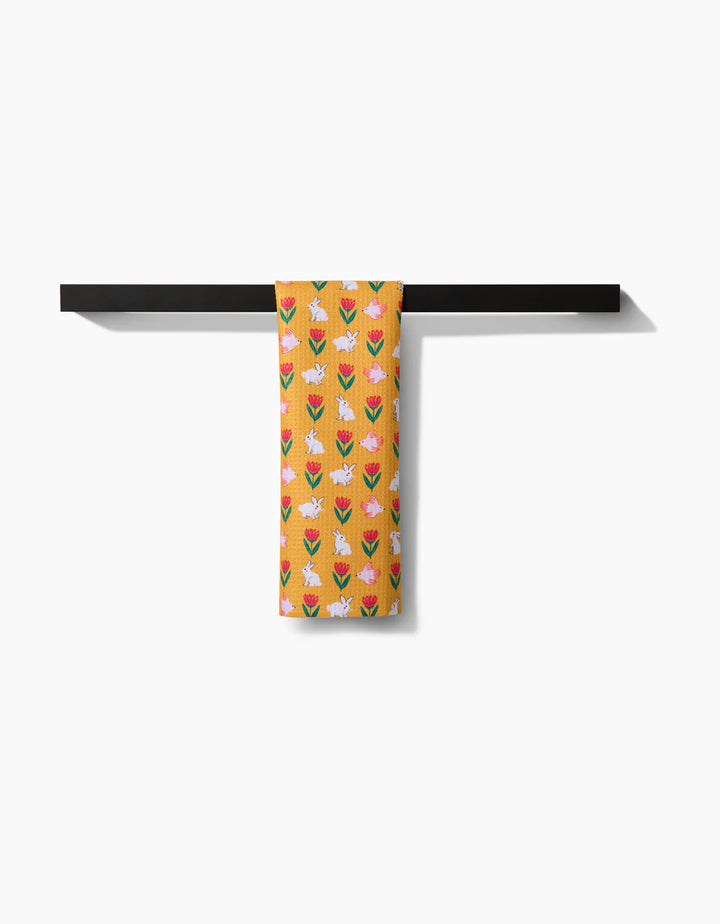 Floral Bunny Parade Bar Towel