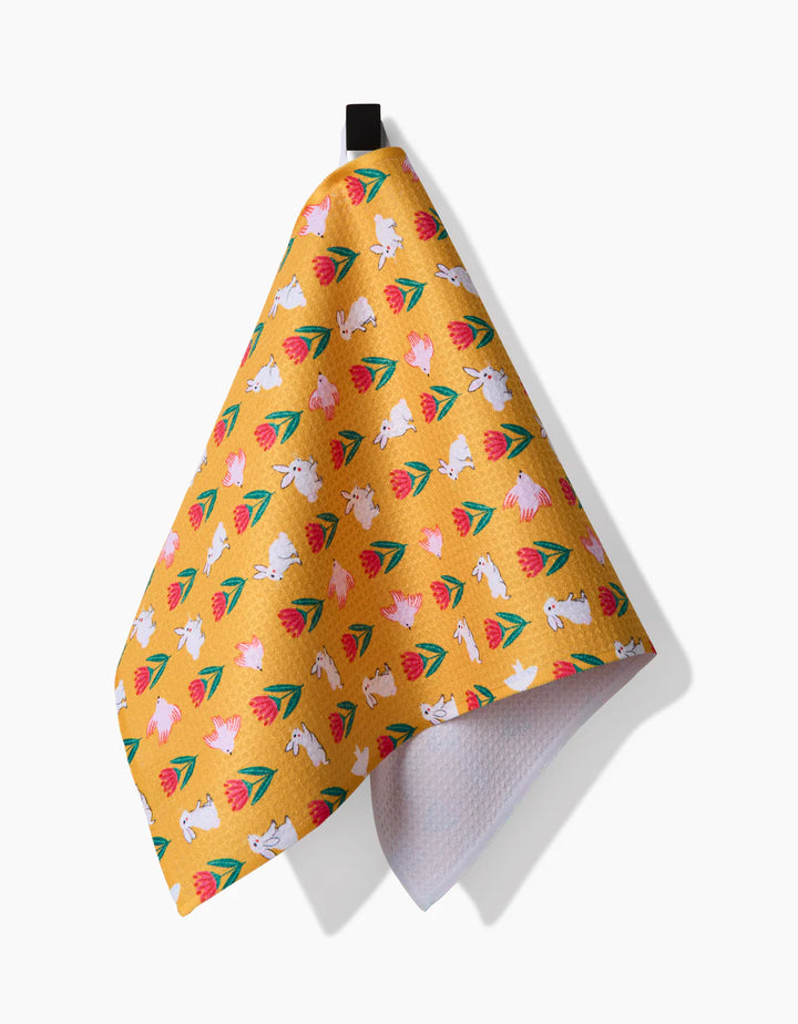 Floral Bunny Parade Bar Towel