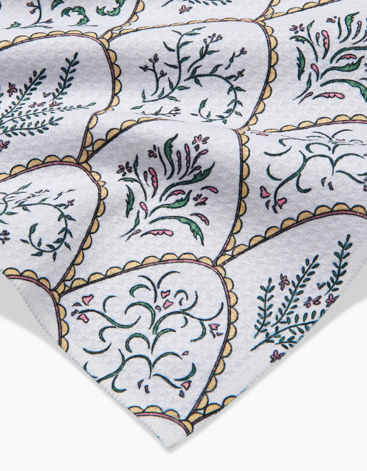 Floral Scallops Bar Towel