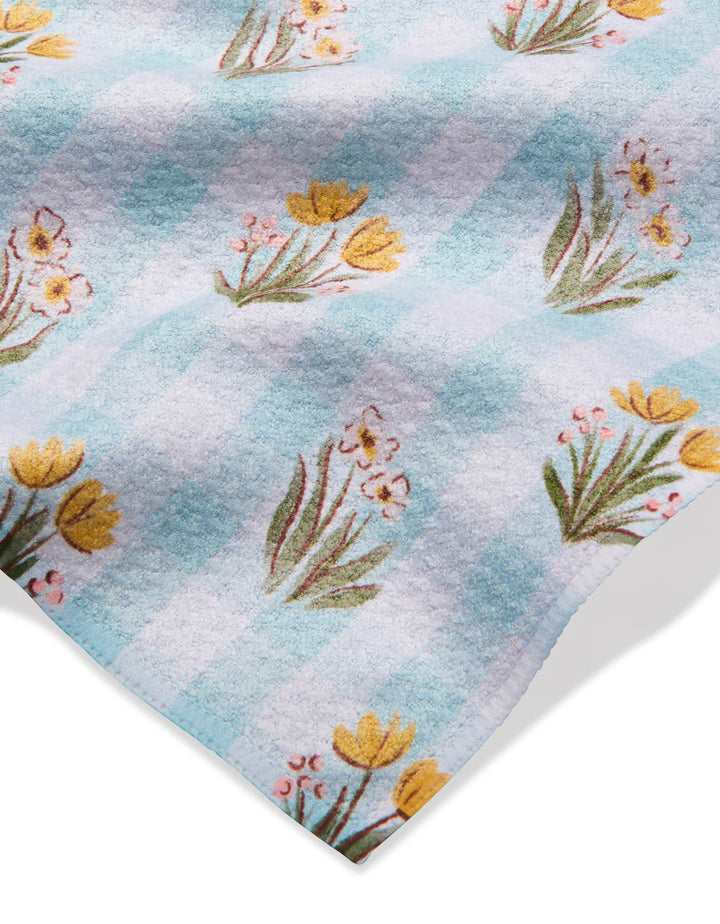 Picnic Plaid Blue Dishcloth Set