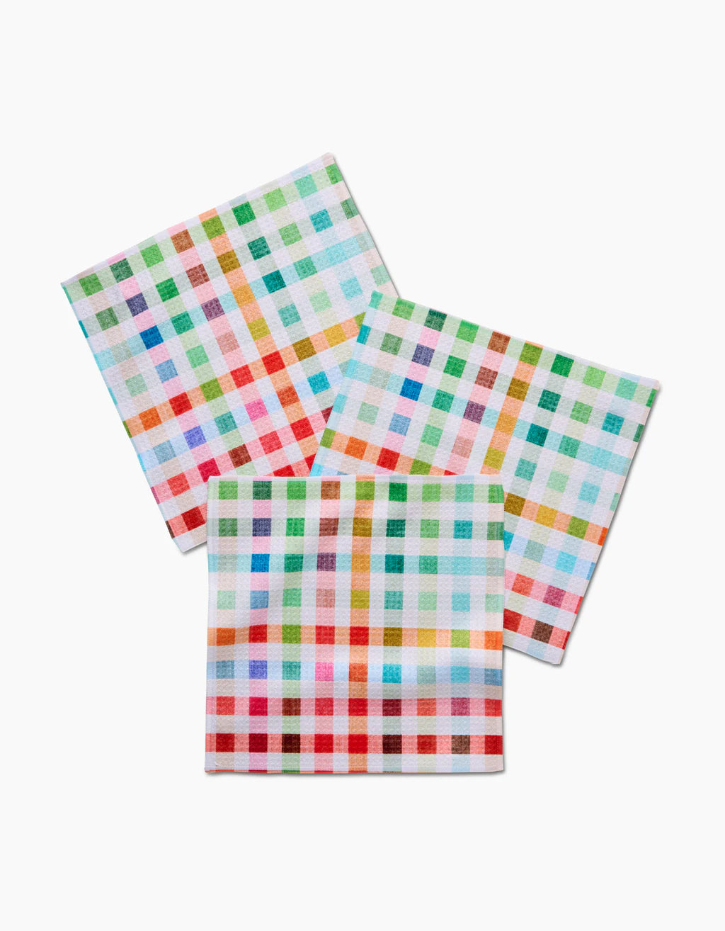 Woven Spring Plaid Dishcloth Set