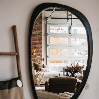 Oblong Framed Wall Mirror
