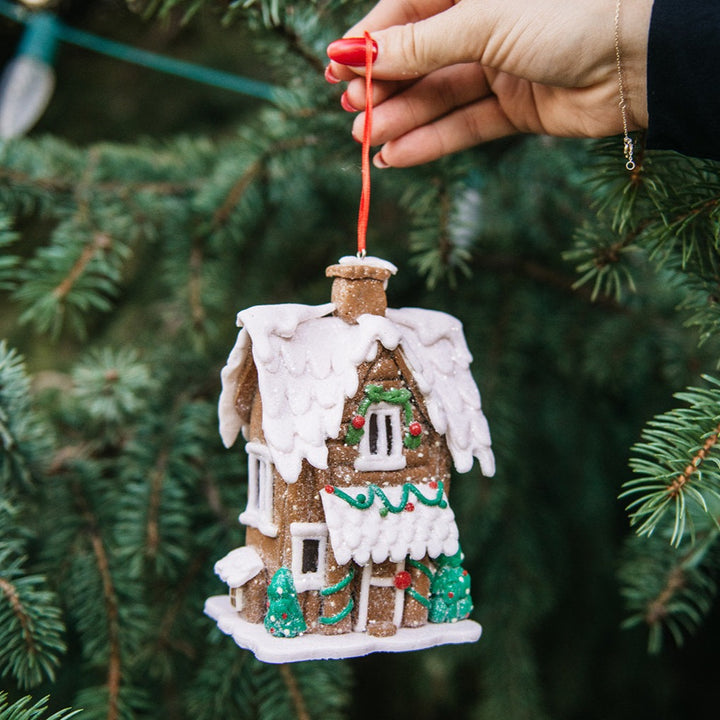 Lighted Pretzel House Ornament