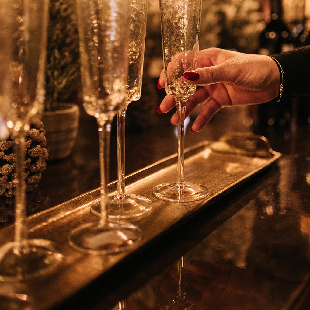 Rectangular Gold Aluminum Tray