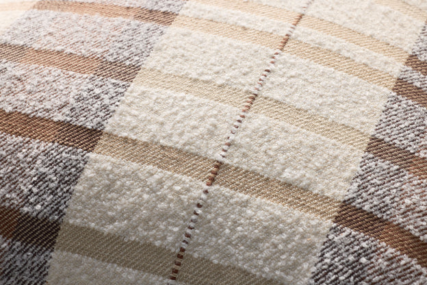 Brown Plaid Throw Pillow