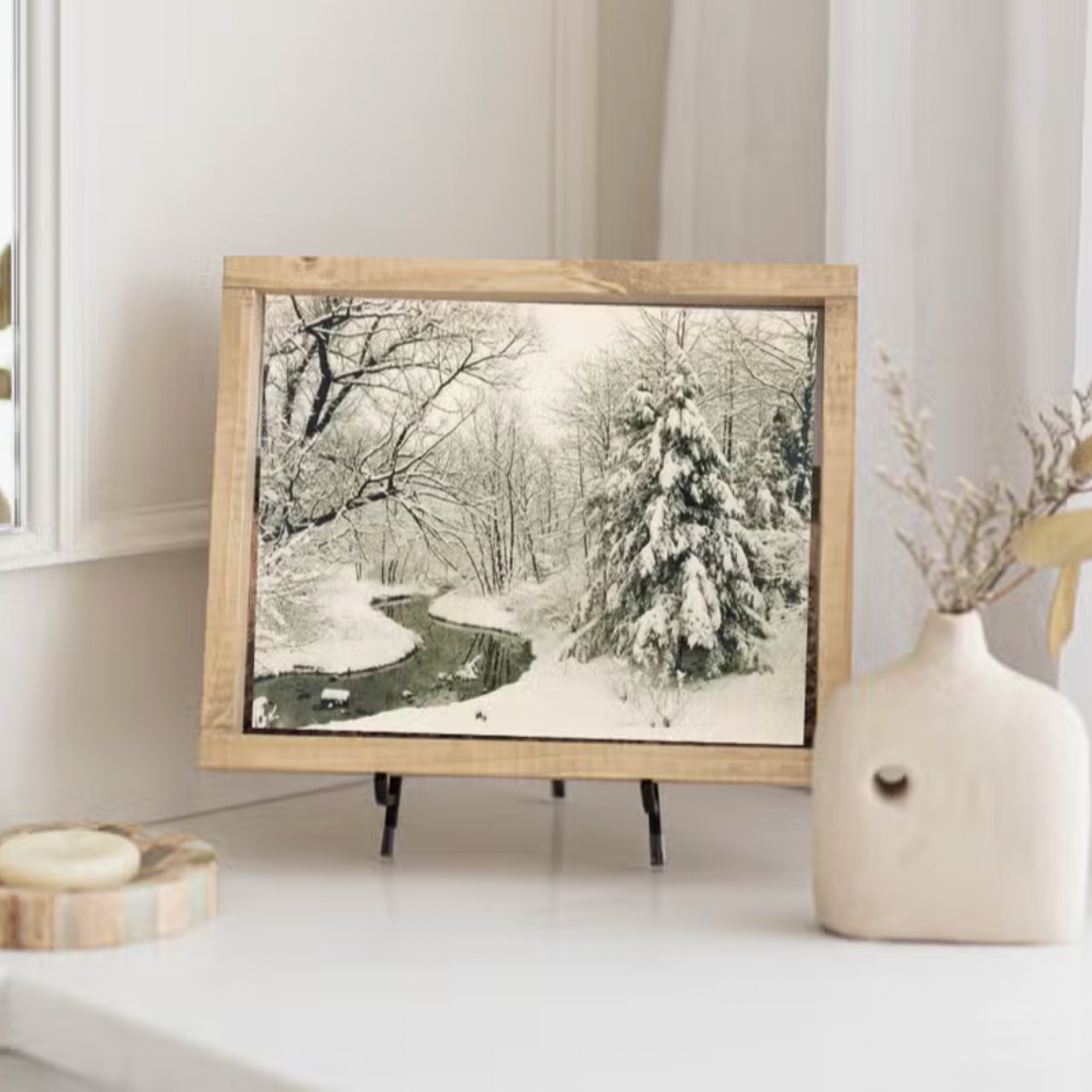 Vintage Prints Framed Winter Ravine