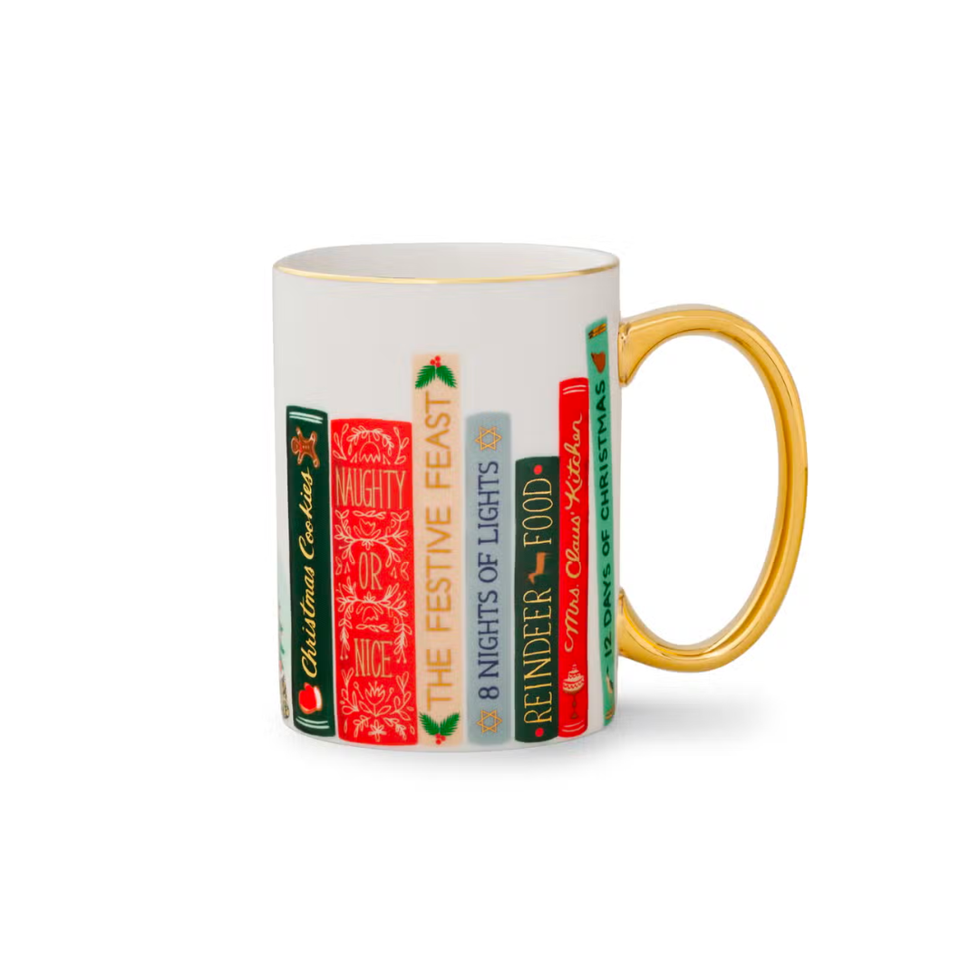 Festive Book Club Porcelain Mug