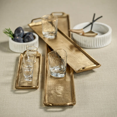 Rectangular Gold Aluminum Tray