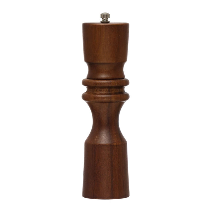 Acacia Wood and Stainless Steel Pepper Mill