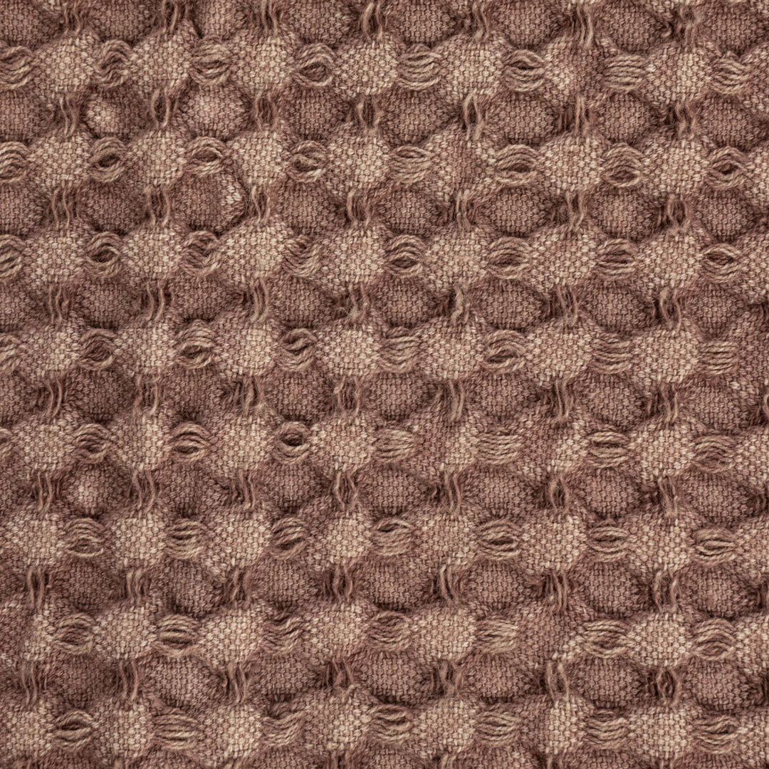 Stonewashed Cotton Waffle Weave Tea Towel, Aubergine Color