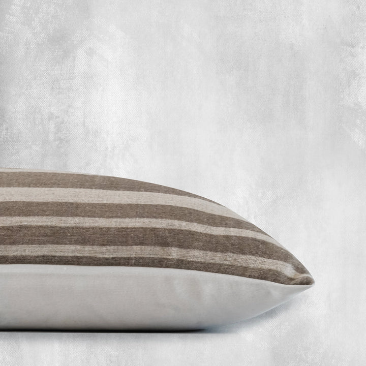 Deji Indian Hand Block Print Linen Lumbar Pillow Case