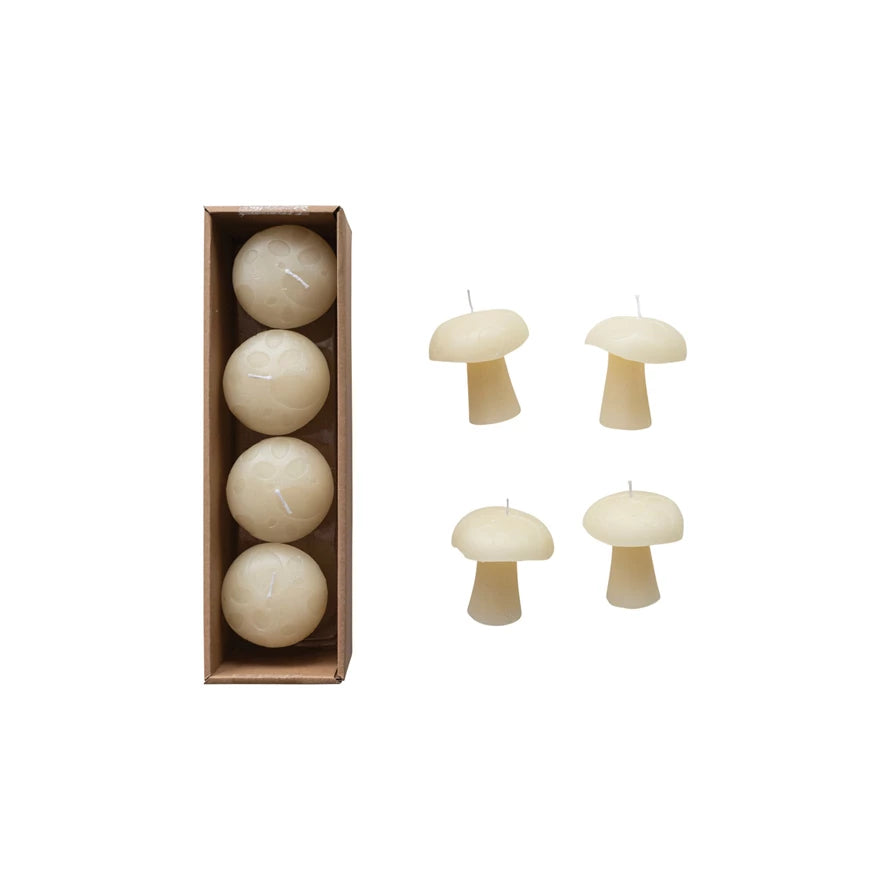 Unscented Mushroom Shaped Candles