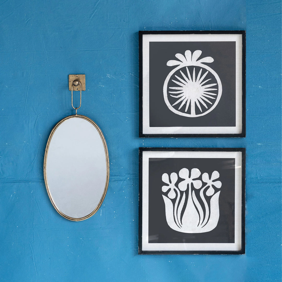 Framed Wall Mirror with Bracket