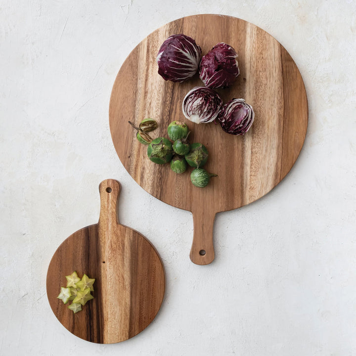 Suar Wood Cheese/Cutting Board w/ Handle