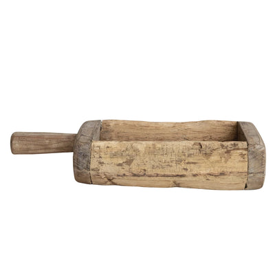 Found Decorative Wood Trug w/ Handle