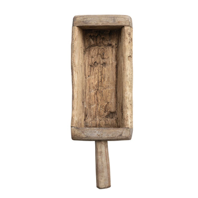 Found Decorative Wood Trug w/ Handle