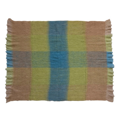 Multi Color Woven Throw w/ Fringe