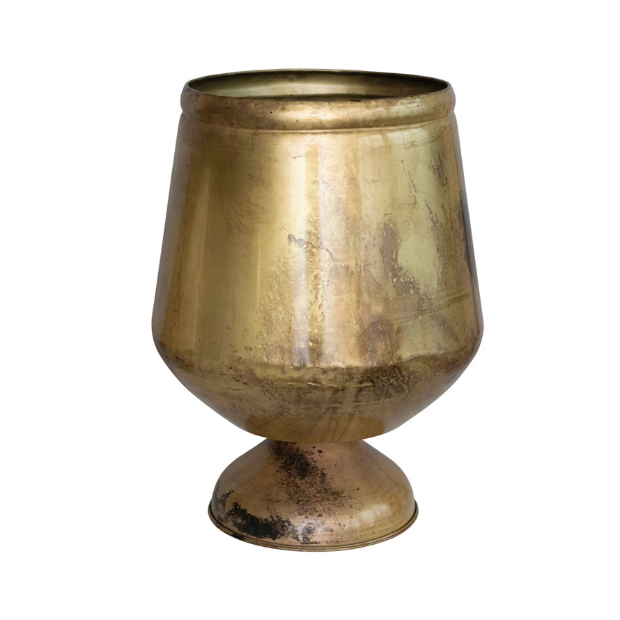 Gold Metal Footed Planter