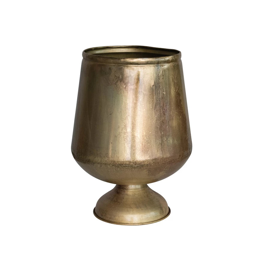 Gold Metal Footed Planter