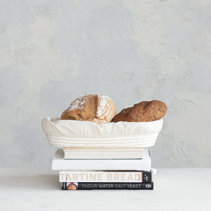 Rattan Banneton Bread Proofing Basket w/ Cotton Lining