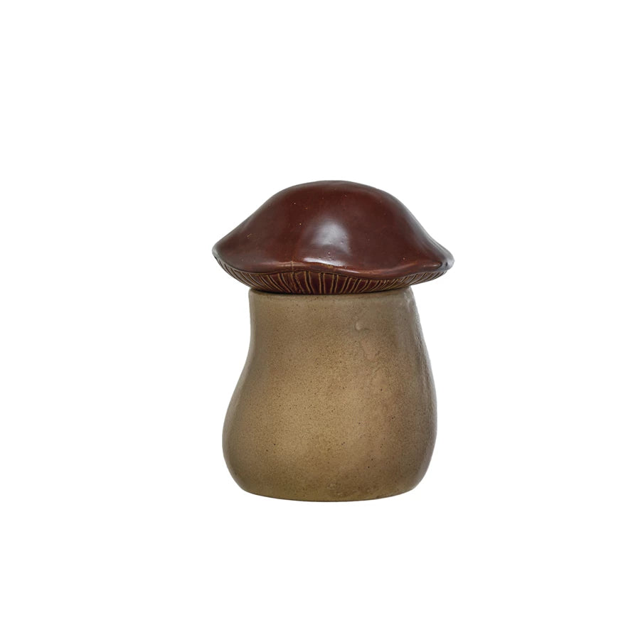 Stoneware Mushroom Canister
