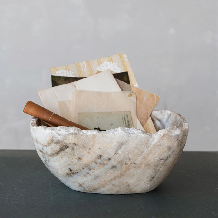 Onyx Bowl with Raw Edge, Natural (Each One Will Vary)