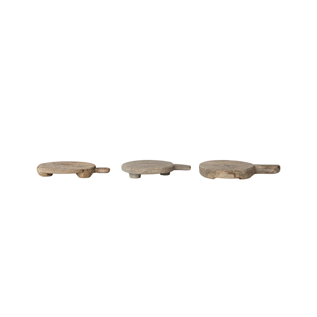 Found Decorative Wood Bread Board with Handle (Each One Will Vary)