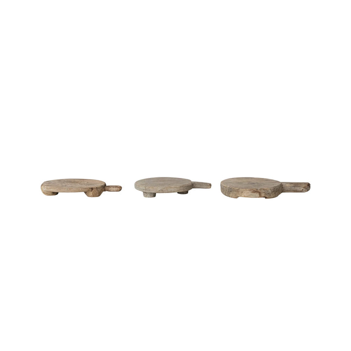 Found Decorative Wood Bread Board with Handle (Each One Will Vary)