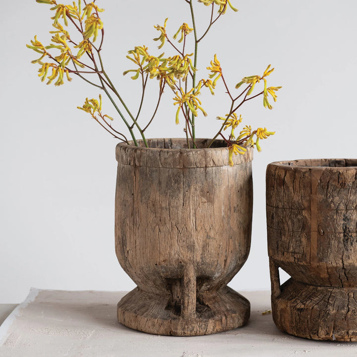 Found Antique Mortar Bowl, Natural (Each One Will Vary)
