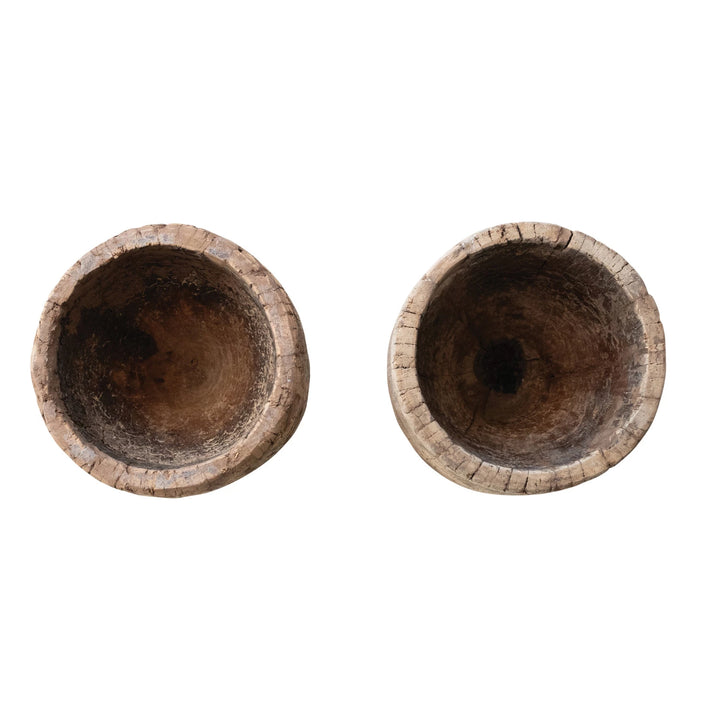 Found Antique Mortar Bowl, Natural (Each One Will Vary)