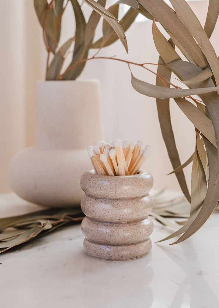 Ceramic match pot