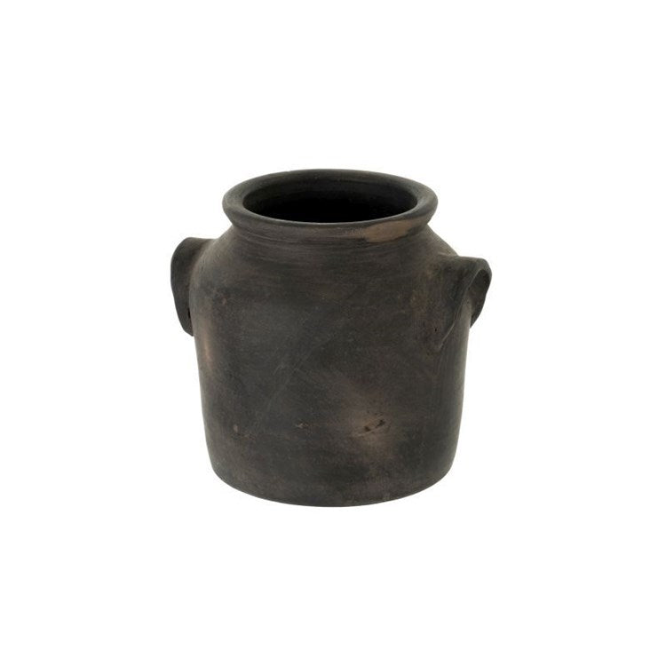 Milos Burnt Terracotta Urn, Small