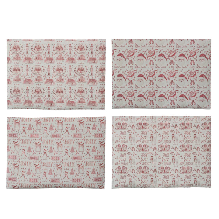 Pink and Red Wrapping Paper Sheets