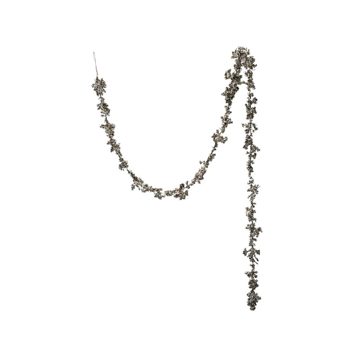 Foam Ball Garland with Glitter, Champagne Finish